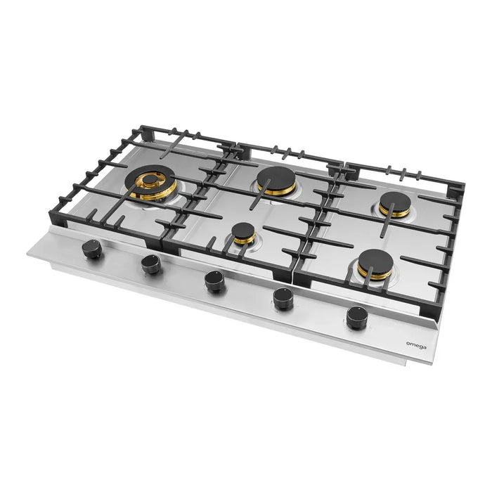 Omega 90cm Gas Cooktop Stainless Steel