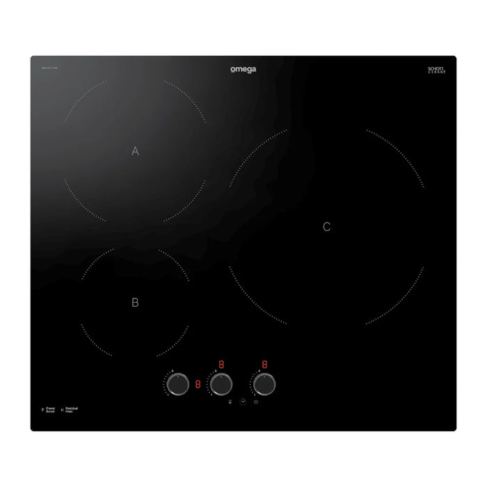 Omega 60cm Induction Cooktop Knob Controls