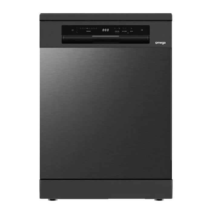 Omega 60cm Freestanding Dishwasher - Black Stainless Steel