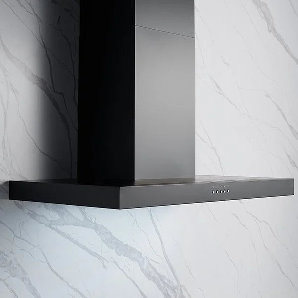 Omega 90cm Canopy Rangehood - Matte Black