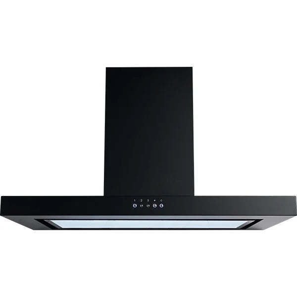 Omega 90cm Canopy Rangehood - Matte Black