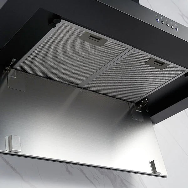 Omega 90cm Canopy Rangehood - Matte Black