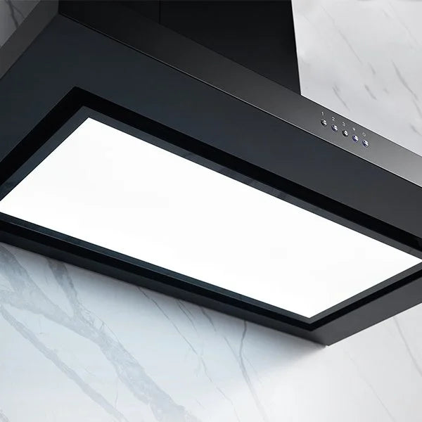 Omega 90cm Canopy Rangehood - Matte Black