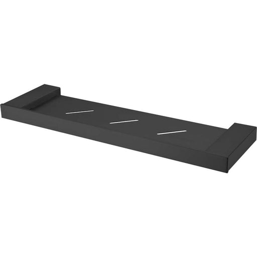 Oliveri Athens Matte Black Metal Shelf 420mm-AT4687AMB-blue-leaf-bathware