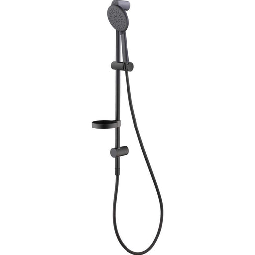 Oliveri Copenhagen Matt Black Hand Shower With Rail-CO51580MB-blue-leaf-bathware