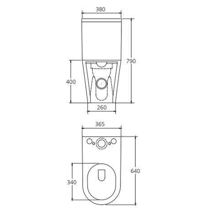 Oliveri Dublin Back To Wall Toilet Suite-DU1343-blue-leaf-bathware