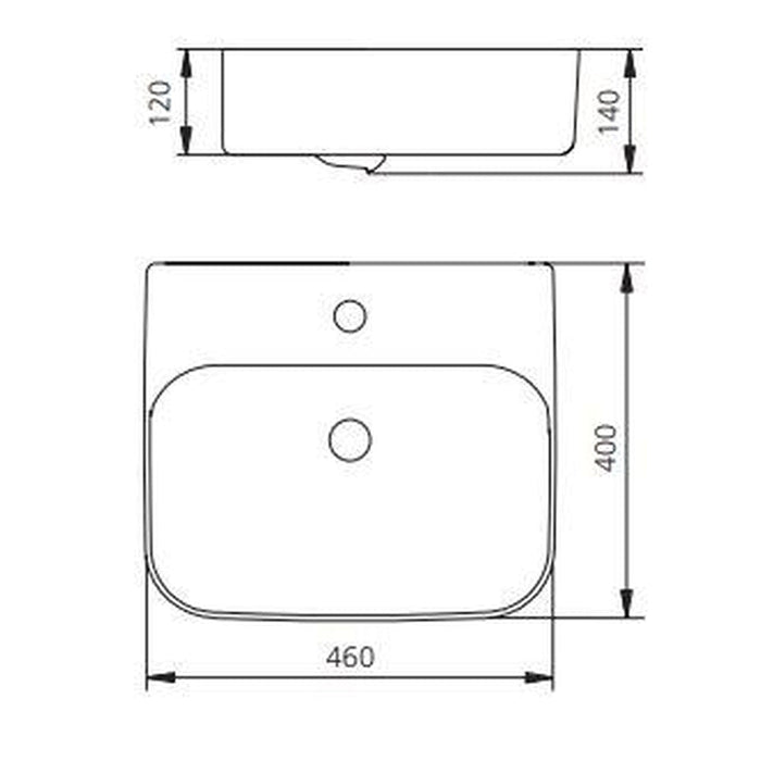 Oliveri Dublin Counter Top Basin-DU7130C-blue-leaf-bathware