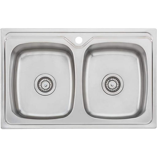 Oliveri Endeavour Double Bowl Universal Sink-EE23TU 1TH-blue-leaf-bathware