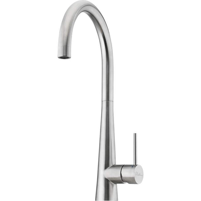 Oliveri Essente Stainless Steel Goose Neck Mixer-SS2520-blue-leaf-bathware