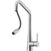 Oliveri Essente Stainless Steel Square Goose Neck Pull Out Mixer-SS2575-blue-leaf-bathware