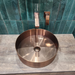 Oliveri - Milan Round Stainless Steel Counter Top Basin Copper-MI71CU-blue-leaf-bathware