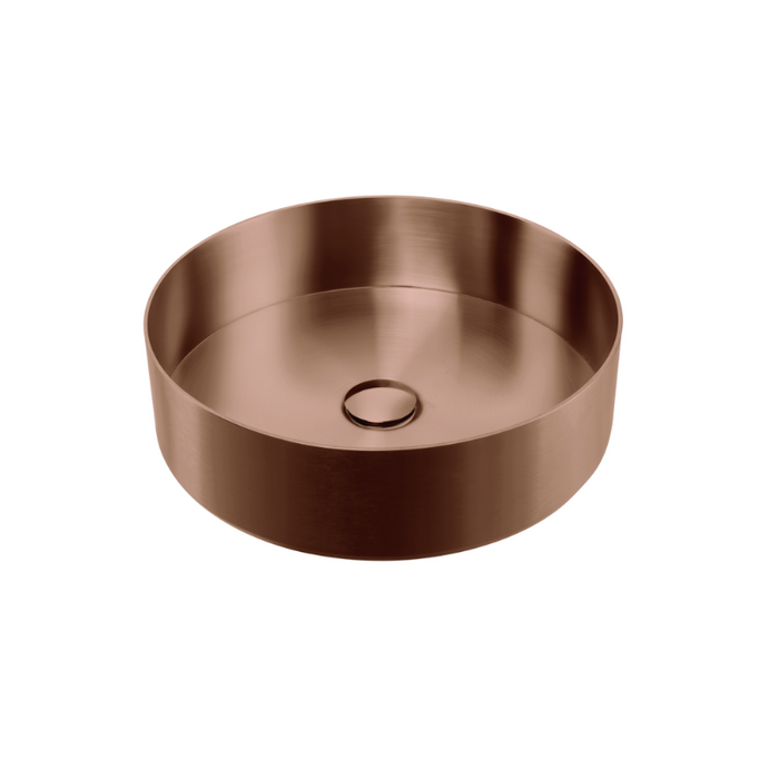 Oliveri - Milan Round Stainless Steel Counter Top Basin Copper-MI71CU-blue-leaf-bathware