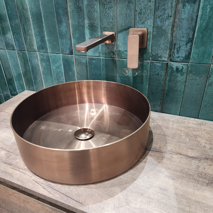 Oliveri - Milan Round Stainless Steel Counter Top Basin Copper-MI71CU-blue-leaf-bathware