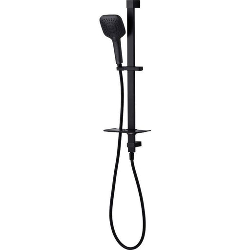 Oliveri Monaco Matte Black Hand Shower With Rail-MO168013MB-blue-leaf-bathware