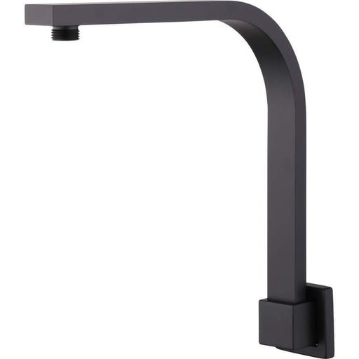 Oliveri Monaco Matte Black Raised Wall Mounted Shower Arm-MO0009MB-blue-leaf-bathware