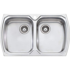 Oliveri Monet Double Bowl Topmount Sink-MO763 1TH-blue-leaf-bathware