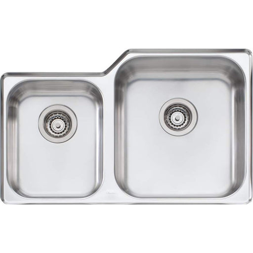 Oliveri Nu-Petite 1 & 3/4 Bowl Undermount Sink Left-NP62U-blue-leaf-bathware