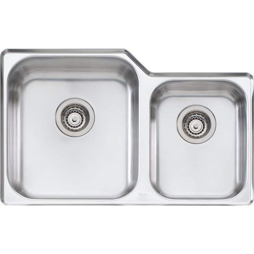 Oliveri Nu-Petite 1 & 3/4 Bowl Undermount Sink Right-NP61U-blue-leaf-bathware