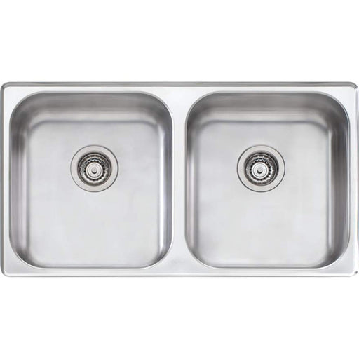 Oliveri Nu-Petite Double Bowl Undermount Sink-NP60U-blue-leaf-bathware