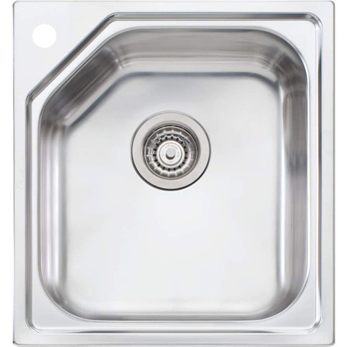 Oliveri Nu-Petite Standard Bowl Topmount Sink-NP610 1TH-blue-leaf-bathware