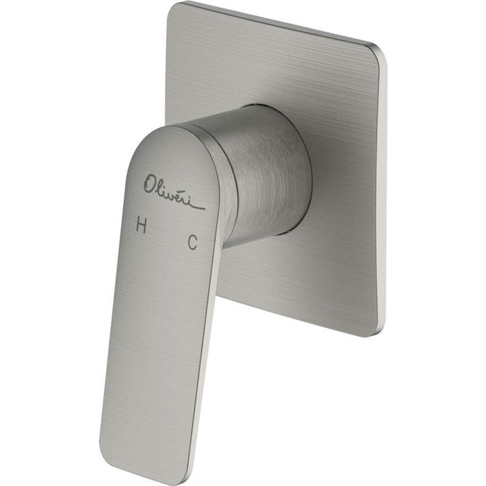 Oliveri Paris Brushed Nickel Wall Mixer-PA100500BN-blue-leaf-bathware