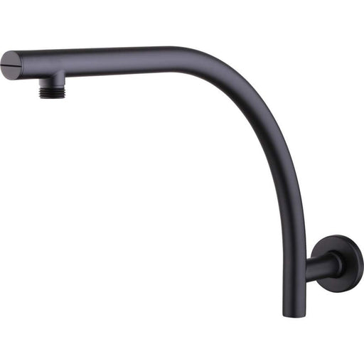 Oliveri Rome Matte Black Raised Wall Mounted Shower Arm-RO0008MB-blue-leaf-bathware