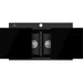 Oliveri Santorini Black Double Bowl Topmount Sink With Glass Top-ST-BL1566GT-blue-leaf-bathware