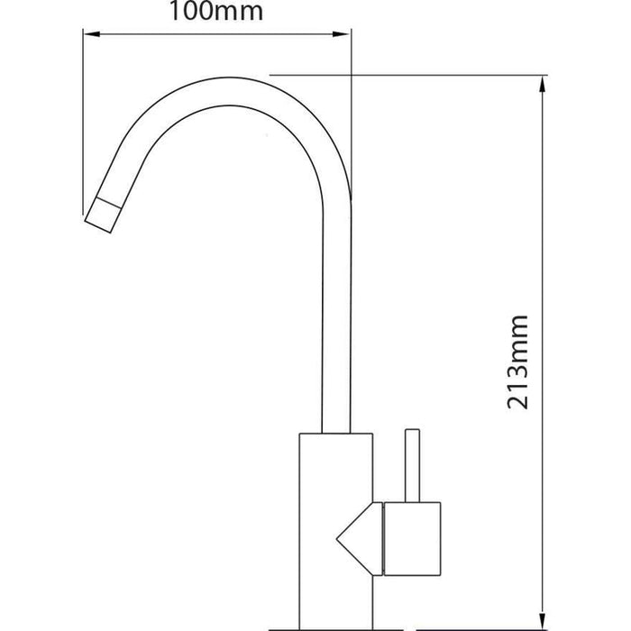 Oliveri Satellite Water Filtration System with Round Goose Neck Filter Tap-FS7025-blue-leaf-bathware