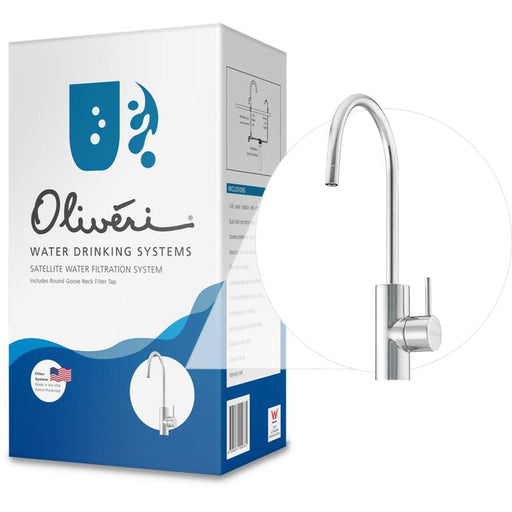 Oliveri Satellite Water Filtration System with Round Goose Neck Filter Tap-FS7025-blue-leaf-bathware