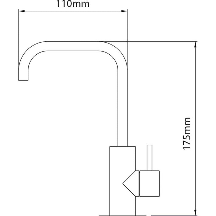 Oliveri Satellite Water Filtration System with Square Goose Neck Filter Tap-FS7075-blue-leaf-bathware