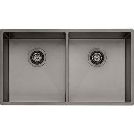 Oliveri Spectra Double Bowl Gunmetal Sink-SB63GM-blue-leaf-bathware