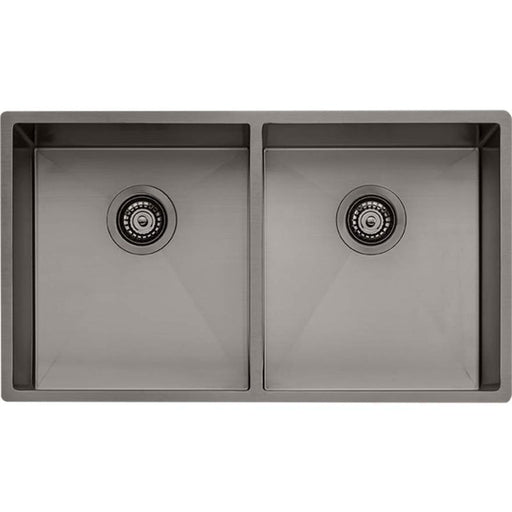 Oliveri Spectra Double Bowl Gunmetal Sink-SB63GM-blue-leaf-bathware