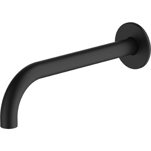 Oliveri Venice Matte Black Curved Wall Spout-VE105206MB-blue-leaf-bathware