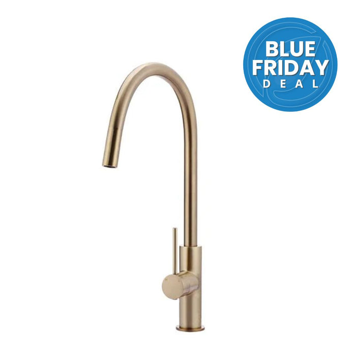 Meir Round Piccola Pull Out Kitchen Mixer Tap - Champagne