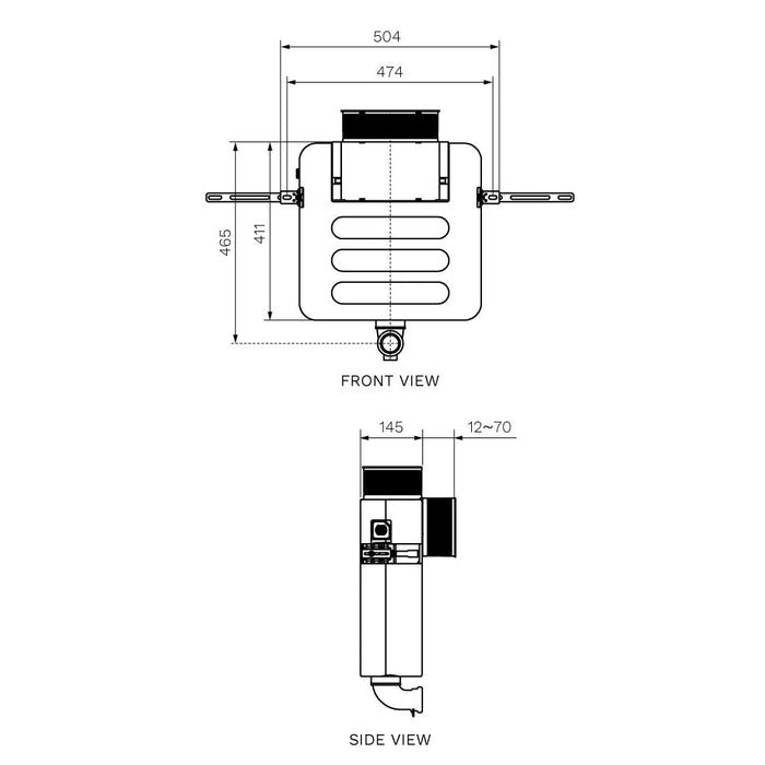 Parisi Incasso Front/Top Flush Concealed Cistern