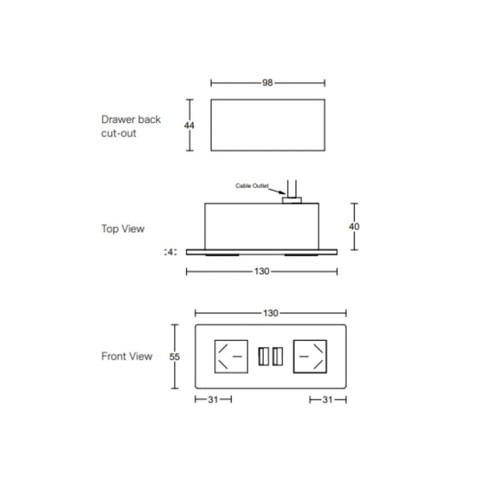 Timberline In-Drawer Power Point