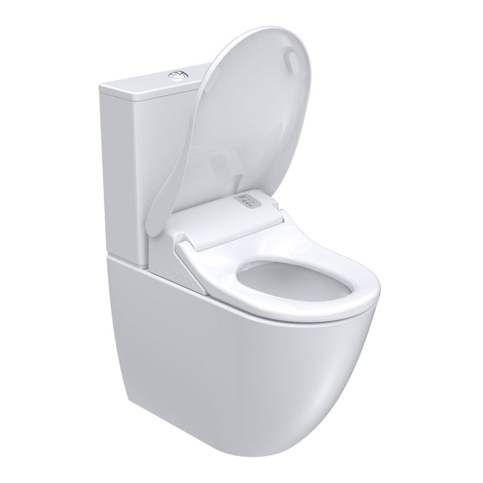 Parisi Aqua Intelligent Toilet Suite (Bottom Inlet) - Gloss White - Lid Open