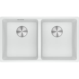 Franke Maris Double Bowl Sink - Polar white