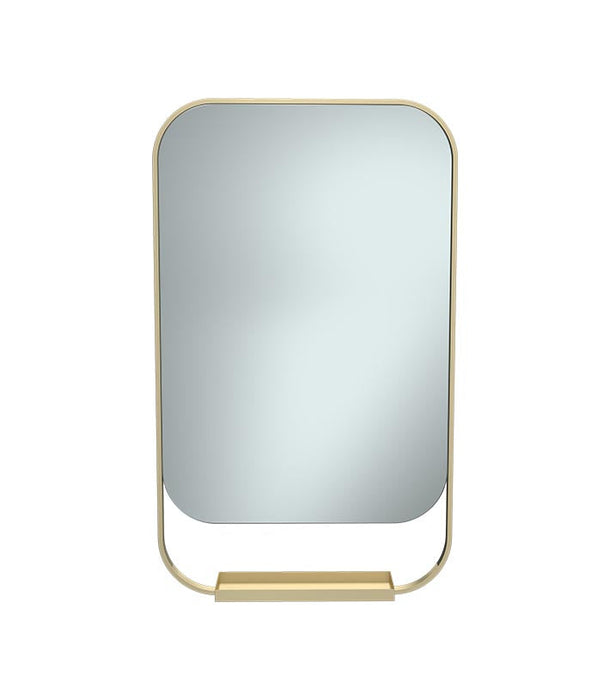 Parisi Cameo 600 Progressive LED Mirror - Brushed Brass-CA-600-2L-BB-blue-leaf-bathware