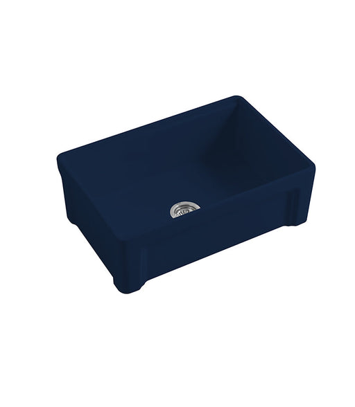 Parisi Cornice Single Bowl Sink 760mm - Deep Blue-Black-SMTOS30S.13-blue-leaf-bathware