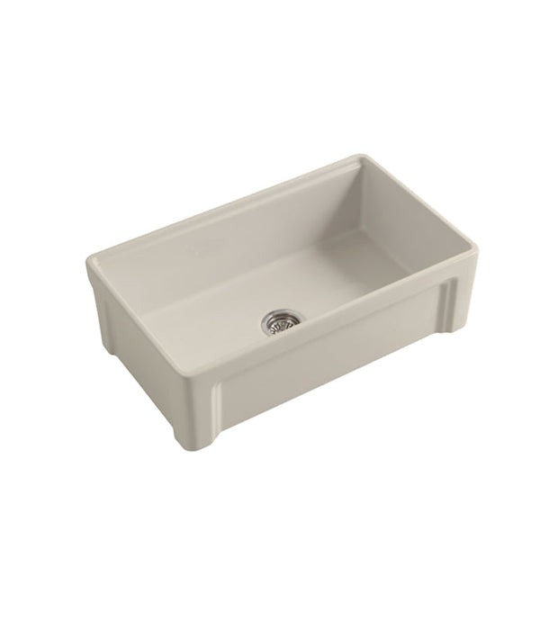 Parisi Cornice Single Bowl Sink 840mm - Pergamon-SMTOS33S.12-blue-leaf-bathware