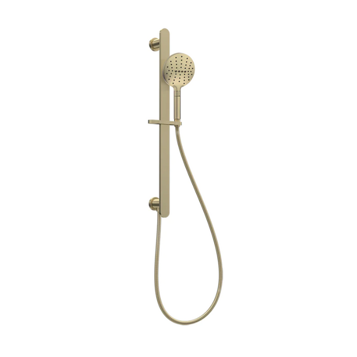 Parisi Elli II Sliding Rail with Hand Shower Brushed Brass-E2.SR.46-blue-leaf-bathware