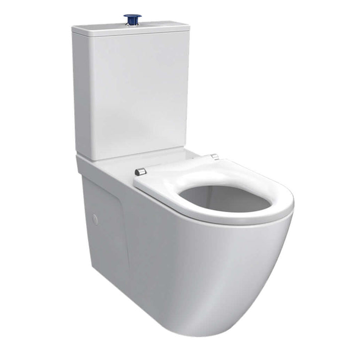 Parisi Ellisse II Accessible Wall Faced Suite Rimless (Including White Seat)-PN805-blue-leaf-bathware