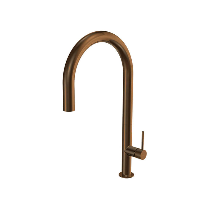 Parisi Envy 30 Kitchen Mixer with Round Spout - Matt Bronze-P30.07-1HR.48-blue-leaf-bathware