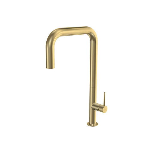 Parisi Envy 30 Kitchen Mixer with Square Spout - Brushed Brass-P30.07-1HS.46-blue-leaf-bathware