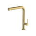 Parisi Envy 30 Kitchen Mixer with Straight Spout - Brushed Brass-P30.07-1HF.46-blue-leaf-bathware