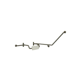 Parisi Envy Grab Rail with Backrest Combo 40 Degree Left Hand-PP.BR40L-blue-leaf-bathware