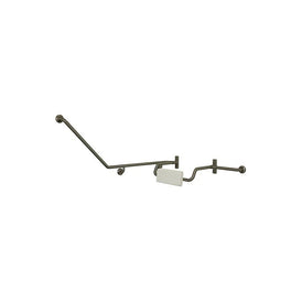 Parisi Envy Grab Rail with Backrest Combo 40 Degree Right Hand-PP.BR40R-blue-leaf-bathware