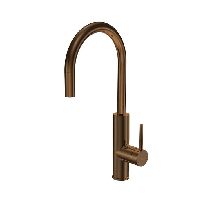 Parisi Envy II Arch Kitchen Mixer with Pull-out Spray - Matt Bronze-P2.07-1HRO.48-blue-leaf-bathware