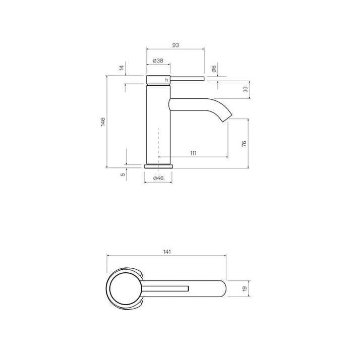 Parisi Envy II Basin Mixer Chrome-P2.01-1H-blue-leaf-bathware